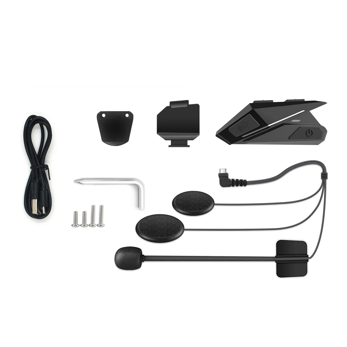 

Motorcycle Helmet Headset Bluetooth 5.0 Intercom Wireless Earphone Stereo with Mic Noise Reduction