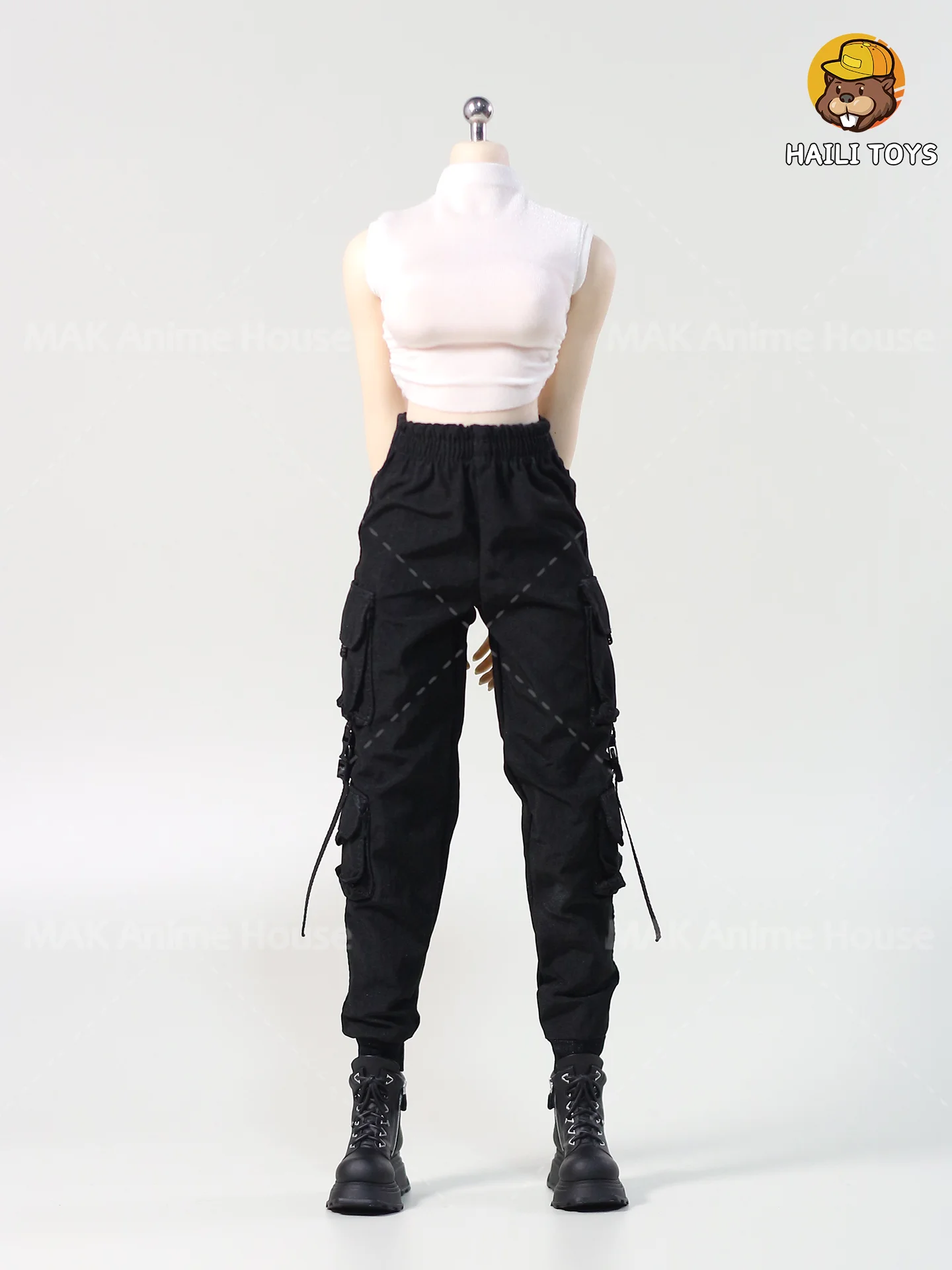 HAILI TOYS HF013 1/6, camiseta funcional ajustada con espalda descubierta, pantalones de trabajo, ropa, modelo apto para cuerpo de figura de acción de soldado de 12 pulgadas