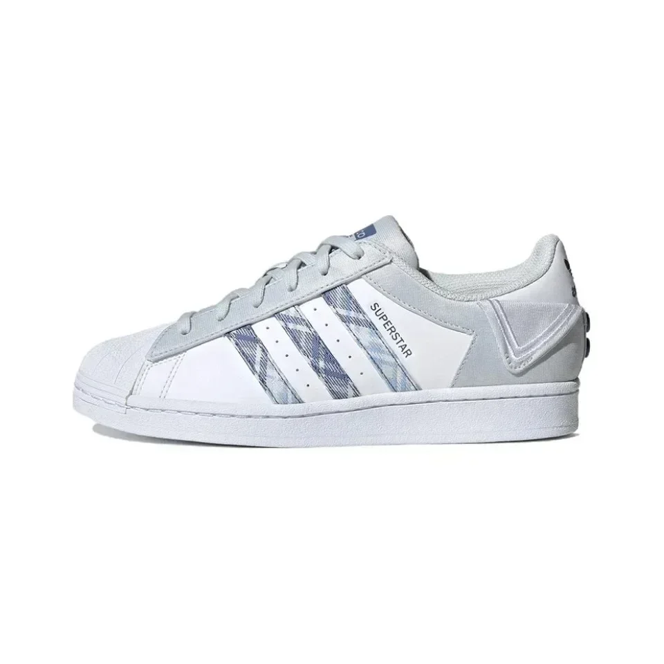 Adidas Originals Superstar 'White Gray Blue' IG3005Original Skateboard Casual Low-Top Retro Shoes For Men And Women