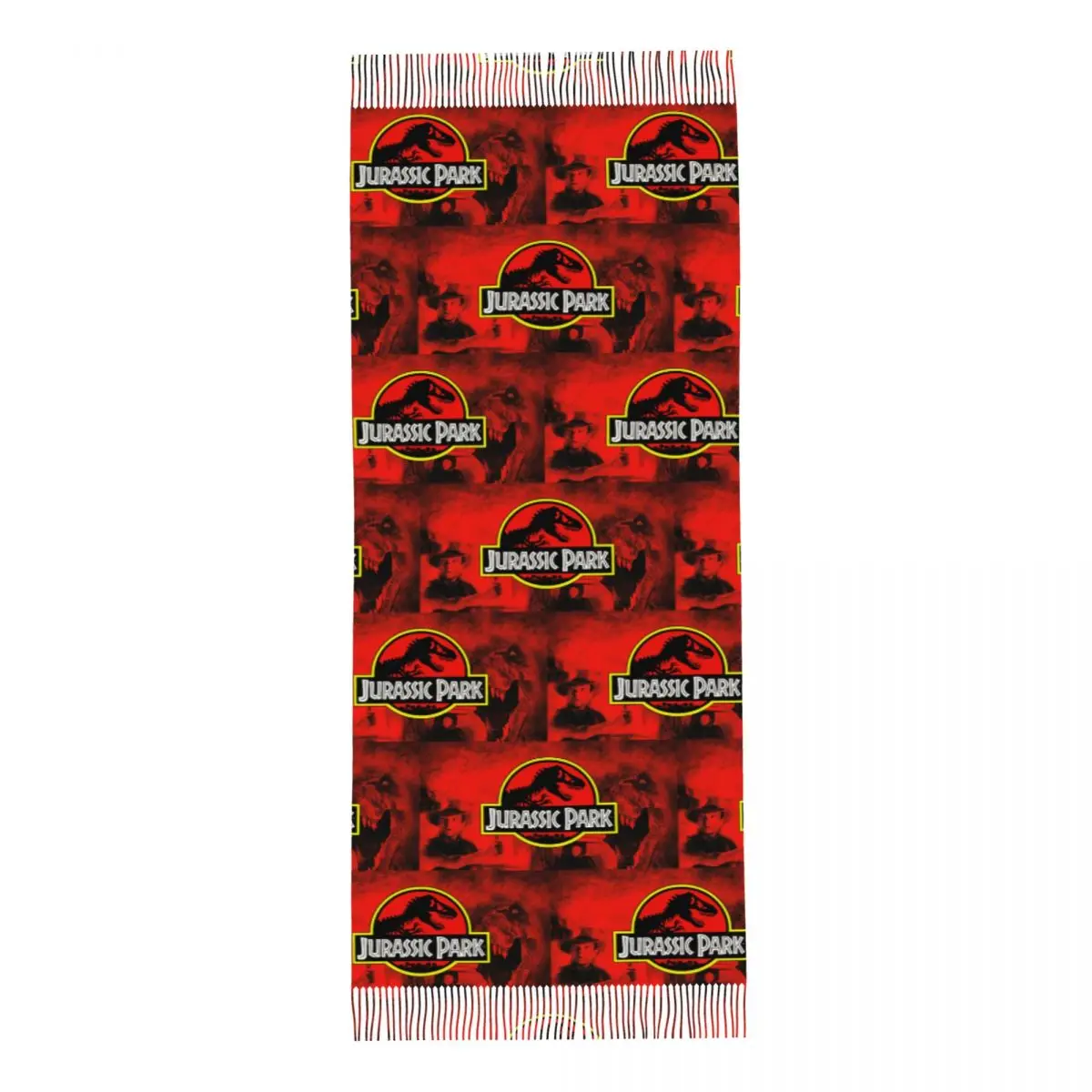 Aangepaste luxe Jurassic Park kwastje sjaal dames winter herfst warme sjaal wrap dame oude dieren sjaals