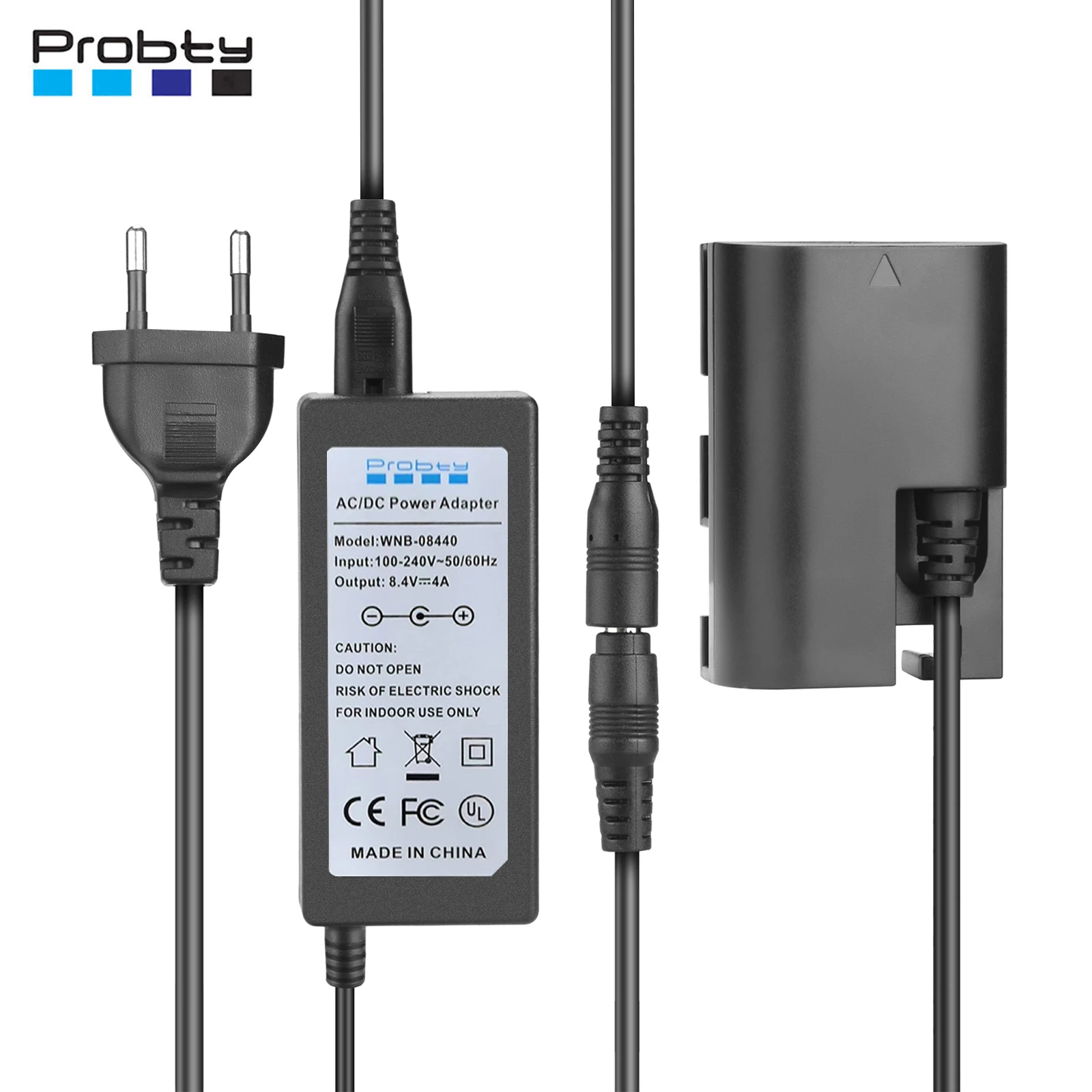 Probty LP-E6 LP-E6N Dummy Battery DR-E6 DC Coupler ACK-E6 Power Adapter for Canon EOS 90D 80D 70D 60D, 7D 6D, 6D Mark II,