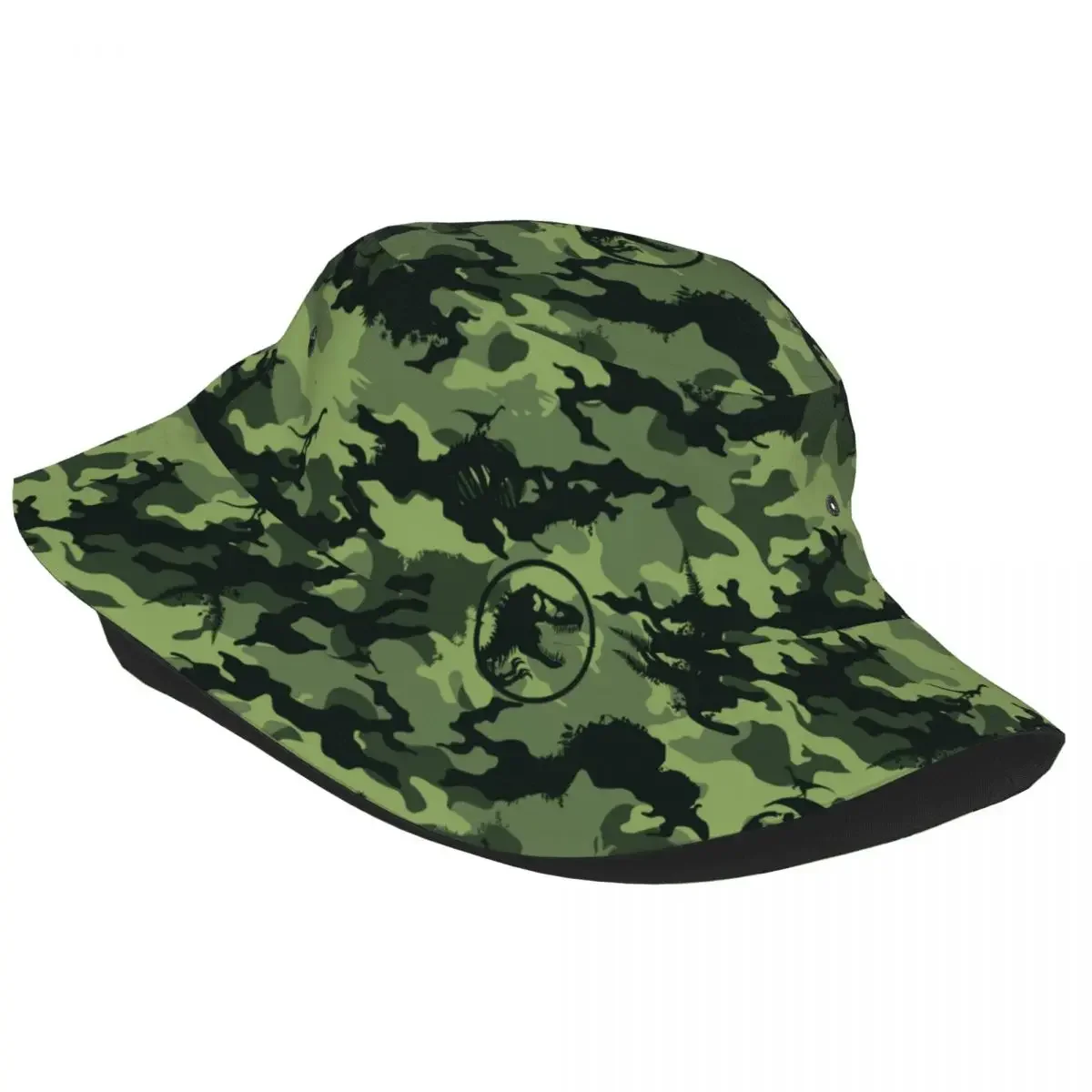 Dinosaur Bucket Hat Vocation Getaway Headwear Accessories Fishing Hat for Camping Women Men Ispoti Hat Foldable