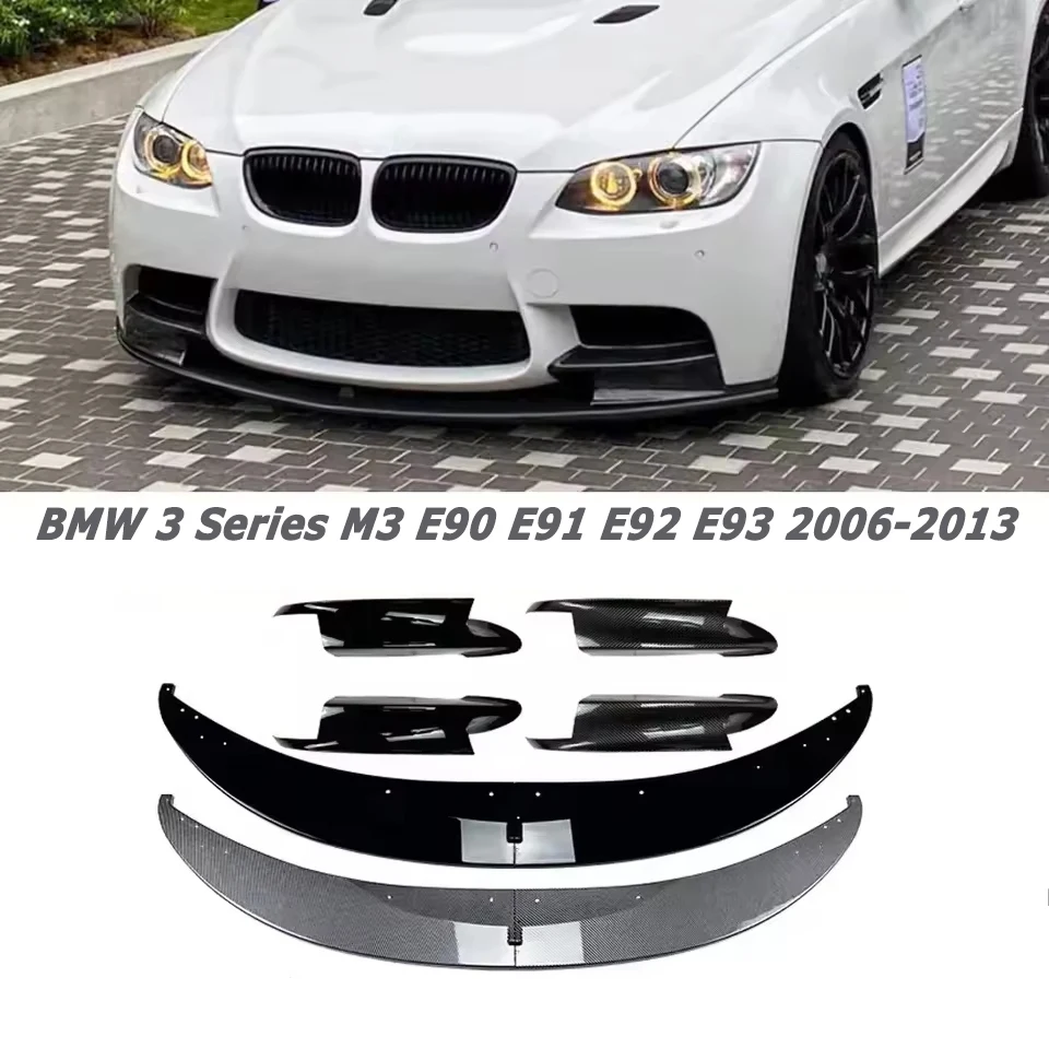 

Car Front Bumper Lip Spoiler for BMW 3 Series M3 E90 E91 E92 E93 2006-2013 Wrap Corner Splitter Exterior Car Accessories