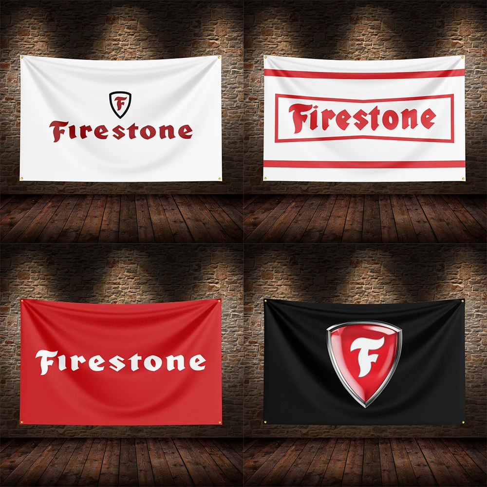 3x5 Ft F-Firestones'pexis'pexis  Racing  Flag Polyester Printed Cars Flags for Room Garage Decor