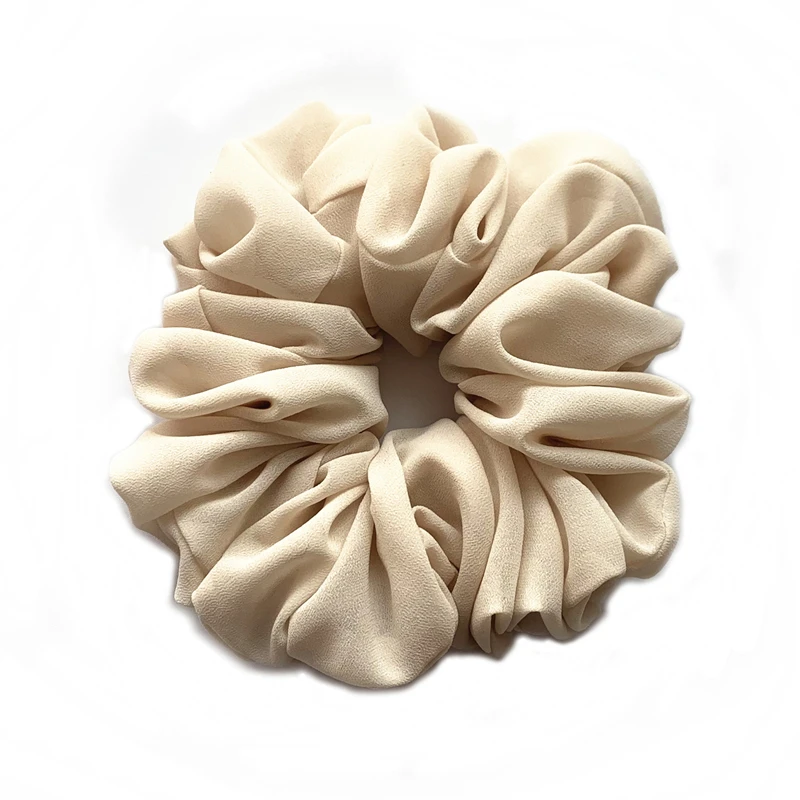 Große Chiffon-Haar gummis für muslimische Frauen benutzer definierte elastische voluminöse übergroße ordentliche Nähte malaysische Bündel Haar gummi – Detail 19