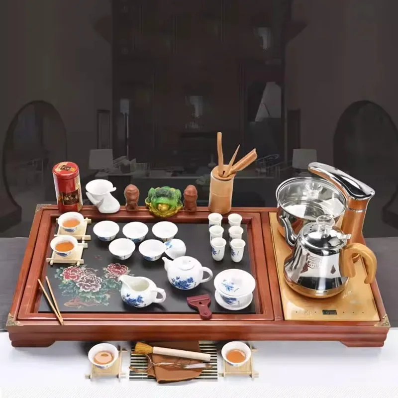 a*-Living Room Trinket Tea Tray Mini Luxury Wooden Accessories Rectangle Tableware Tea Tray Wooden Desk Home Decorationgs./