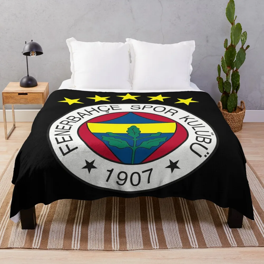 Fenerbahe 5 Stars Throw Blanket Plaid on the sofa Soft Beds christmas gifts Bed linens Blankets