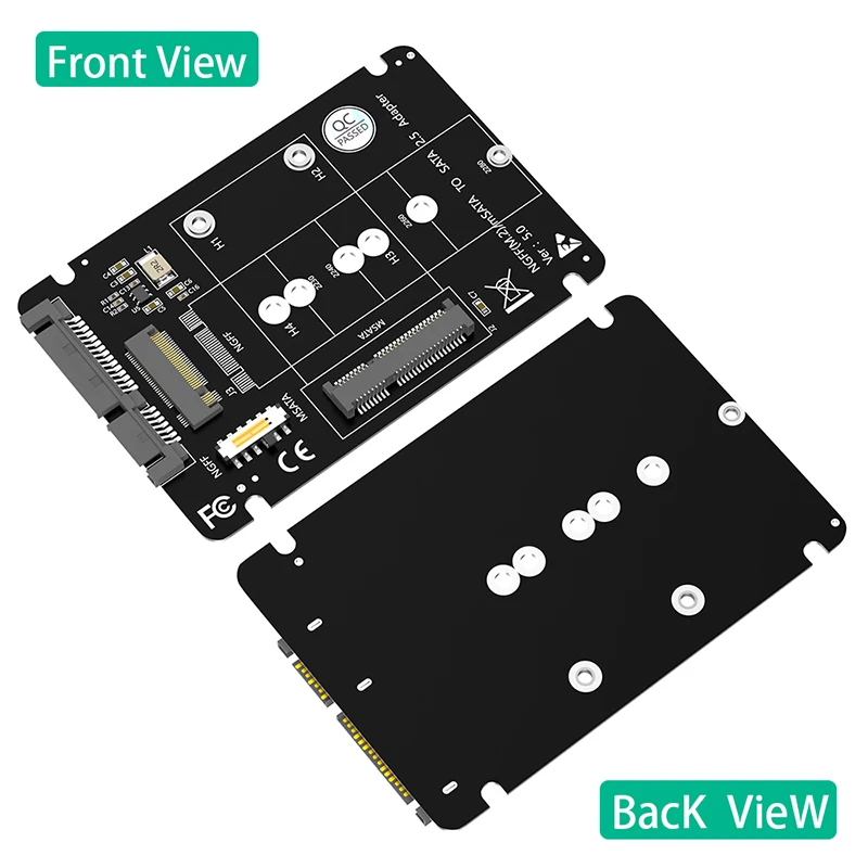 M.2 Ngff Msata Ssd Naar Sata 3.0 2.5Inch Adapter M2 Sata Ssd Msata Ssd Converter Riser Kaart Voor Pc Laptop Toevoegen Op Kaarten Tot 6Gbps