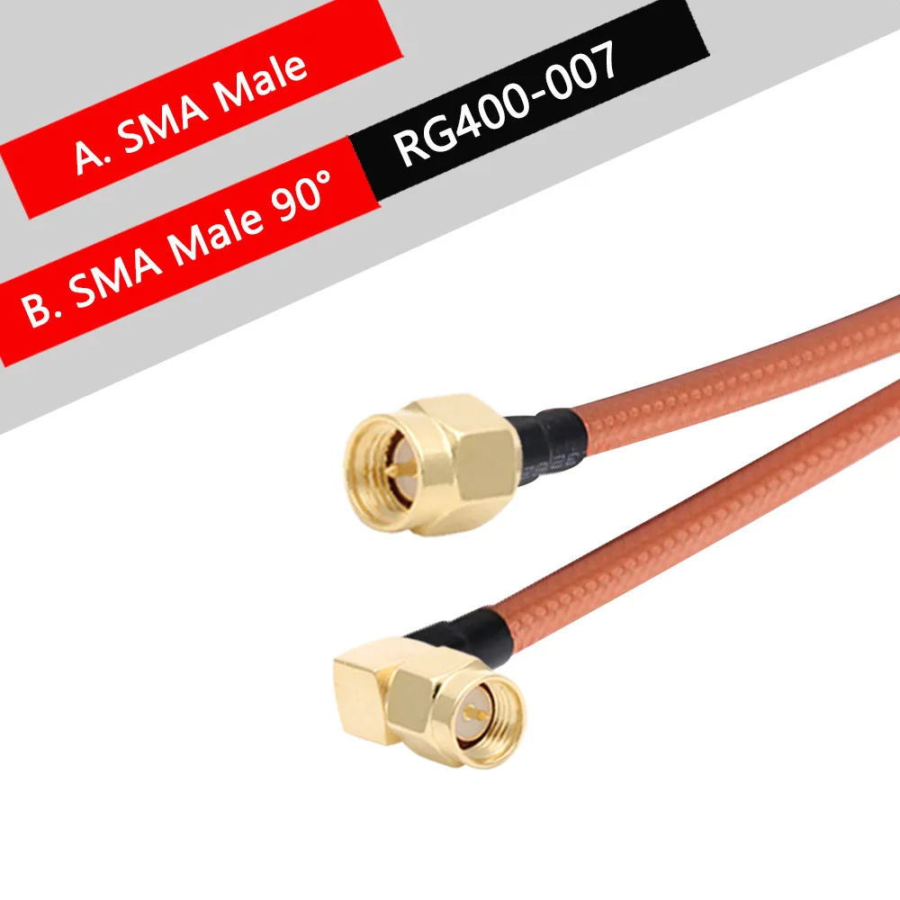 RG400 Cable SMA Male to RP-SMA Male RF Adapter 50 Ohm Semi-Flexible Coaxial Pigtail High Frequency Test Jumper for Electronics - Image 4