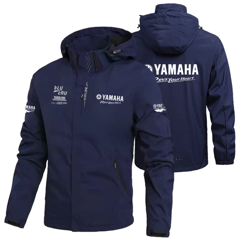 Yamaha 2026 Motorcycle Jacket Unisex Outdoor Leisure Sports 3-in-1 Coat Windproof Waterproof Spring Autumn With Detachable Hood