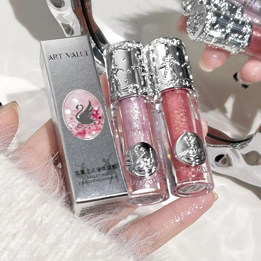 Perle liquide nacré ombre à paupières séchage rapide Eyeliner surligneur longue durée Monochrome nacré Fine scintillante ombre à paupières