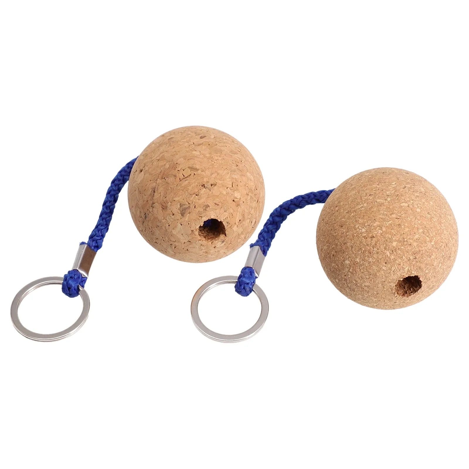 2 Stück 50 mm schwimmende Korkkugel-Schlüsselanhänger, Segelboot-Schwimmkörper, schwimmendes Seil, ultraleichter Holz-Schlüsselanhänger, Kajak-Zubehör – Detail 25