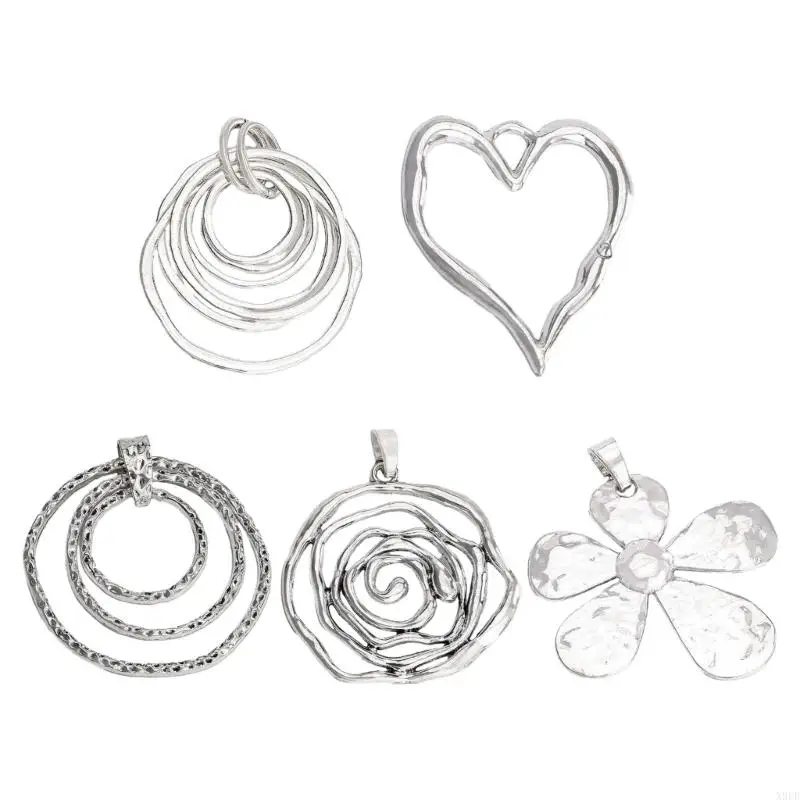 

X9FD Trendy DIY Necklace Jewelry Making Findings Flower Charm DIY Jewelry Supplies