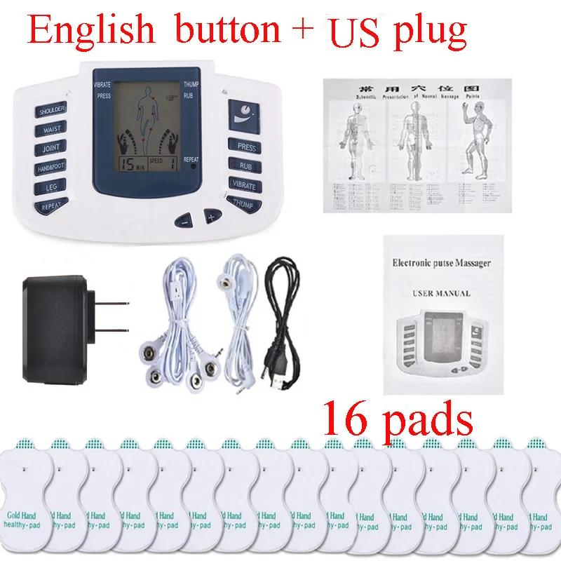 Electronic Russian Version  Body Slimming Pulse Massage for Muscle Relax Pain Relief Stimulator Tens Acupuncture Therapy Mach