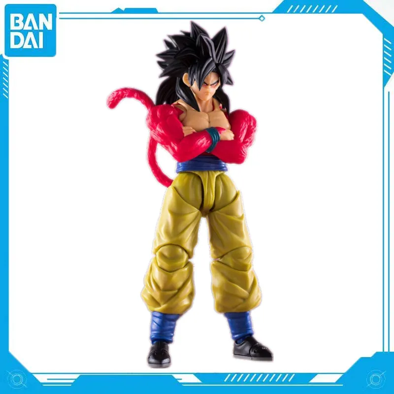 Bandai Genuine Anime Dragon Ball GT Magic Contract SHF SSJ4 Super Saiyan 4 Untamed Power Doll Goku Action Figure Model Toy Gift