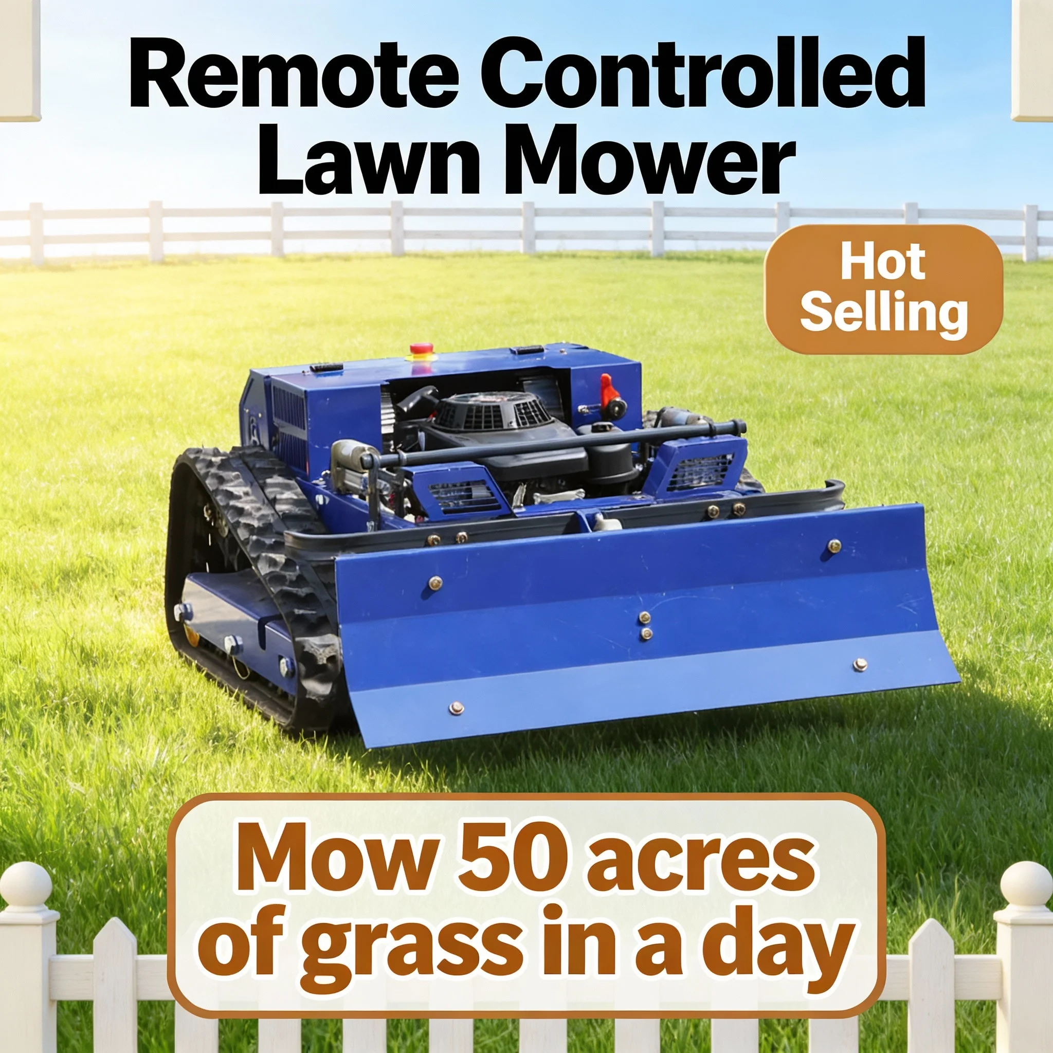 Customized Wireless Remote Control Brushless Motor Robot Lawn Mower Fast Delivery Free After-Sales Garden Outdoor