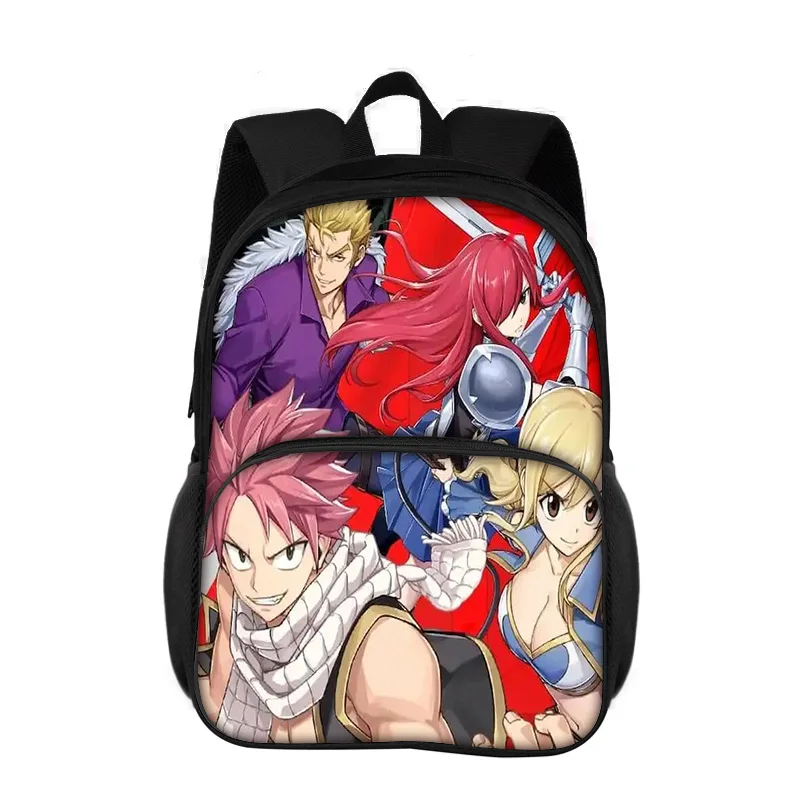 FAIRY TAIL Round Front Bag Backpack Cartoon Anime Printed Student Boys and Girls New Large Capacity Versatile