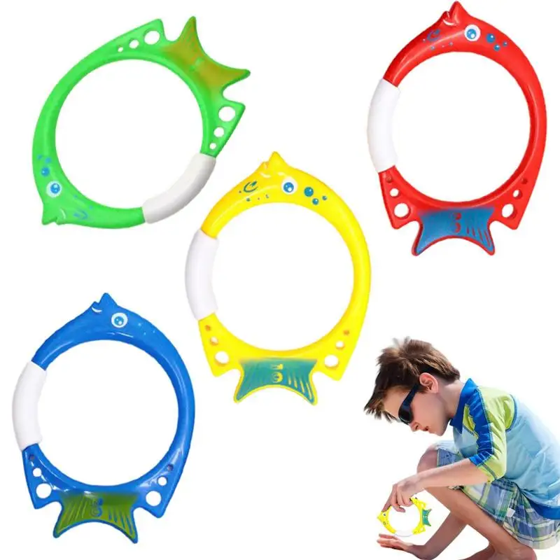 

Diving Toys Dive Rings Fish Shape Pool Games Summer Swimming Pool Toys For Kids Colorful Easy To Find And Grab