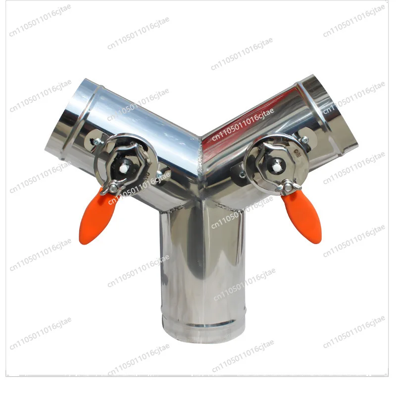 For 201 Stainless Steel Y-shaped Tee Special-shaped Tee Silicone Sealed Fresh Air System Air Exchange Control Valve
