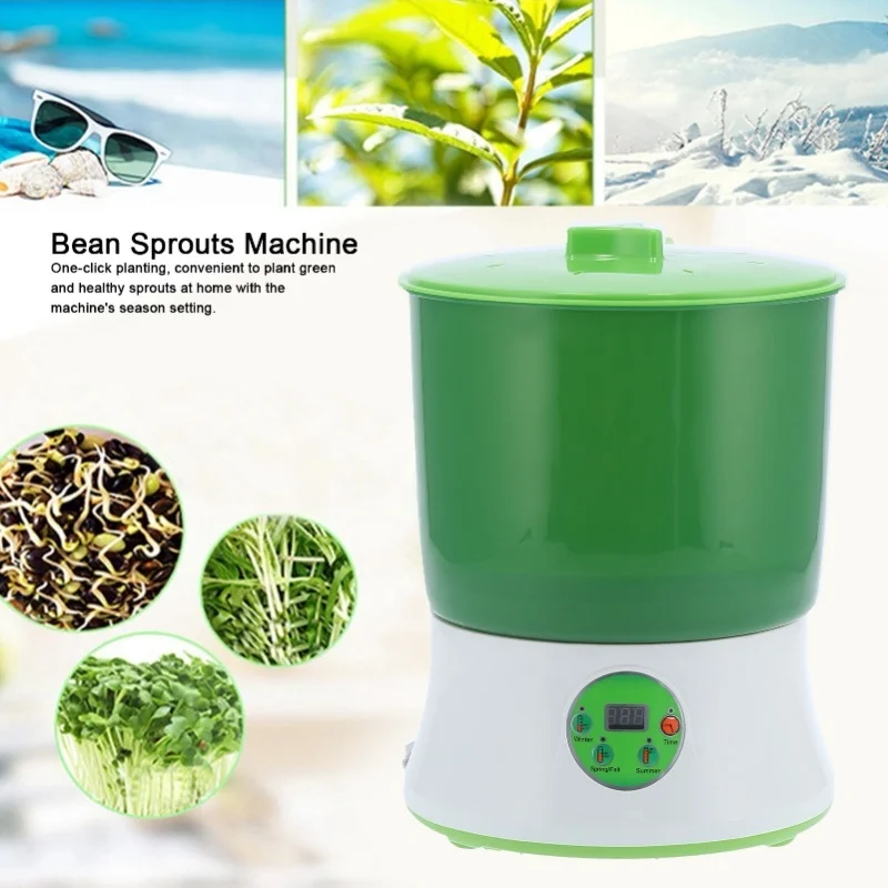 With Double Germination System Automatic Bean Sprouts Maker Machine Seed Sprouting Tool For Home Use