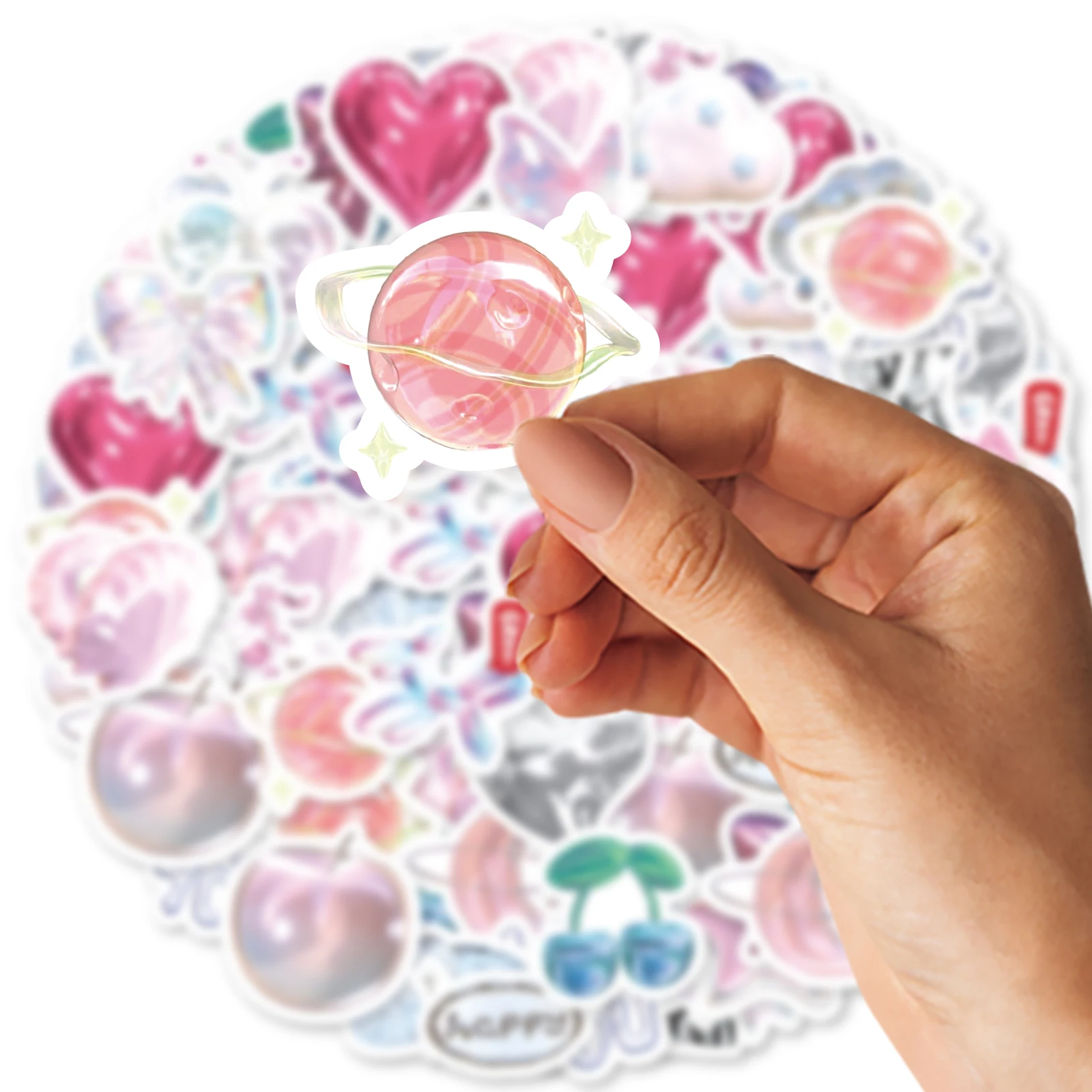 46pcs Love Balloon Cute Graffiti Stickers Decorated Notebook Water Cup Diary Suitcase Guitar Classic Toy Scrapbook DIY Decal image 4