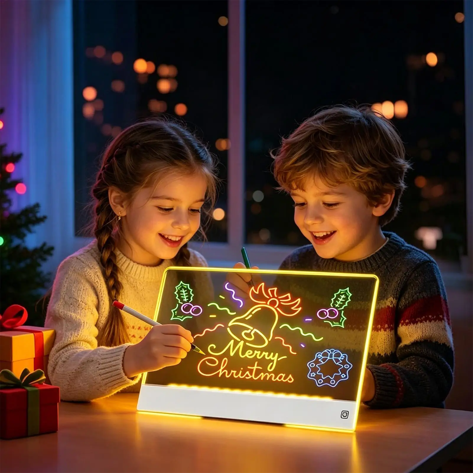 

LED Drawing Board Rechargeable Dry Erase Glow Up Acrylic Pad Light Up Drawing Board For Kids For School Classroom Preschool