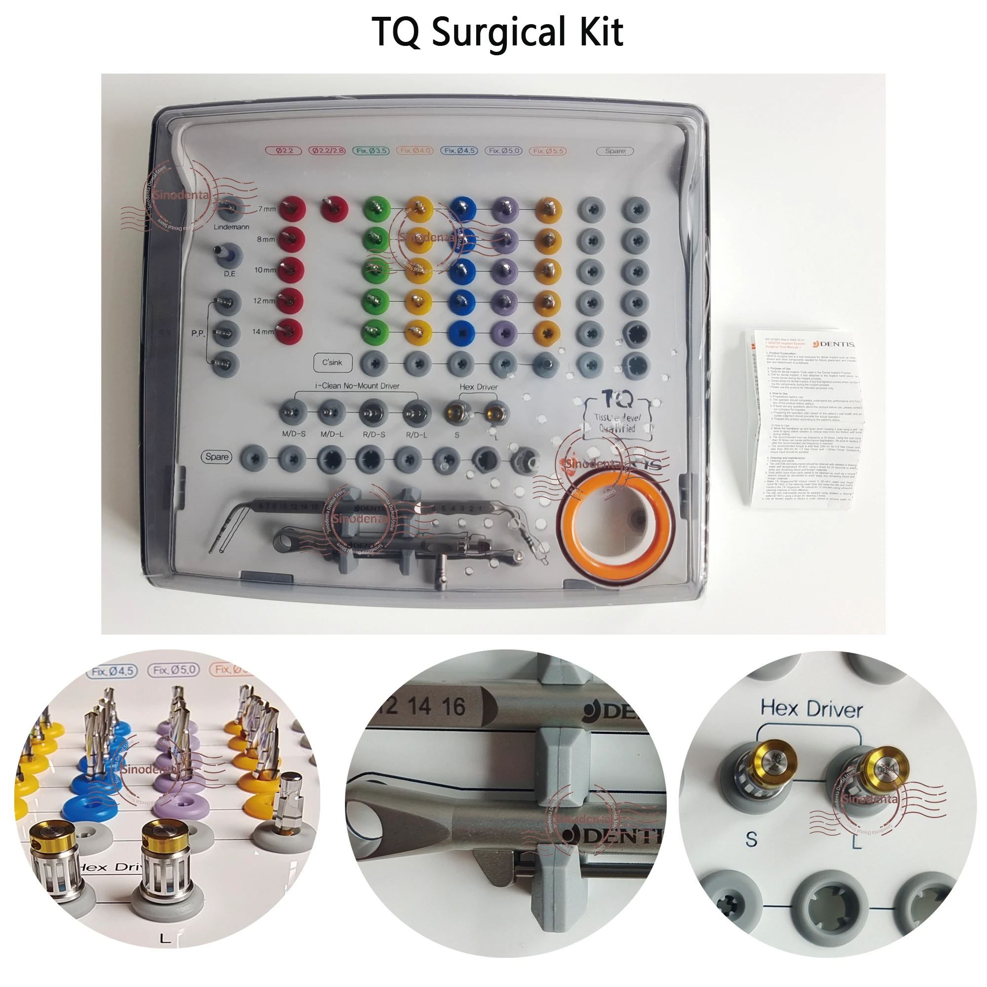 2025 1 Kit Dental Implant Used Dent TQ Surgical Kit Dental Surgery Tissue Level Qualified Tools Kit SQ TQ Implant Surgical Set