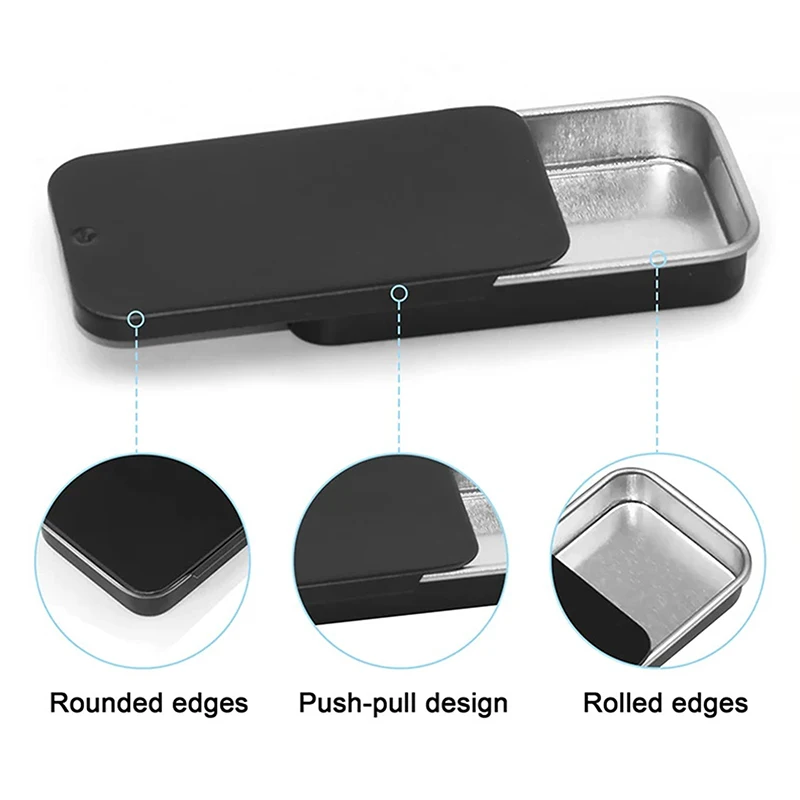 【Tinplate Box Slide Lid Push Pull Box Drawer Balm Box Portable Box Mini Aromatherapy Jar Candy Small Iron Box Gift Box】