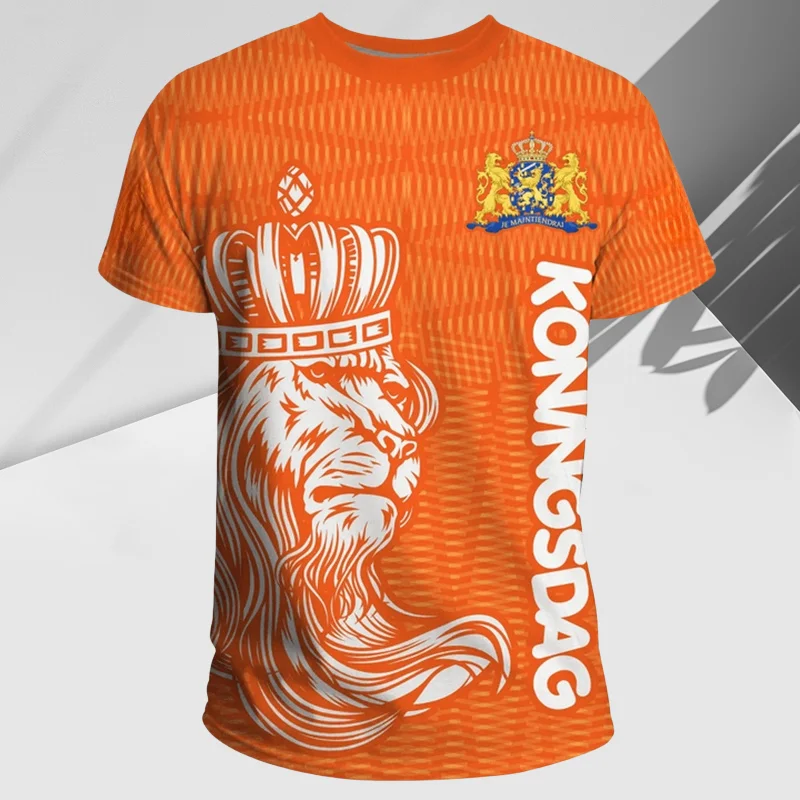 Dutch Team Shirt 2024 Football Jersey Netherlands Flag T Shirt Men 3D Printing Dutch T-Shirt Jersey Soccer Germany Dropshipper