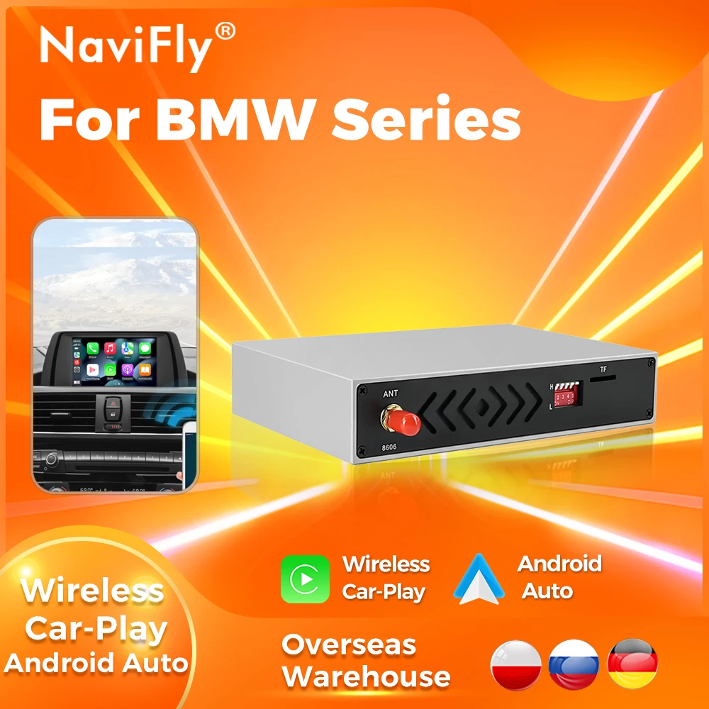 Wireless Carplay Android Auto Decoding Box For BMW X1 X3 X5 X6 F02 F07 F10 F20 F21 F30 F34 E60 E70 E81 E84 E90 NBT EVO CCC CIC 