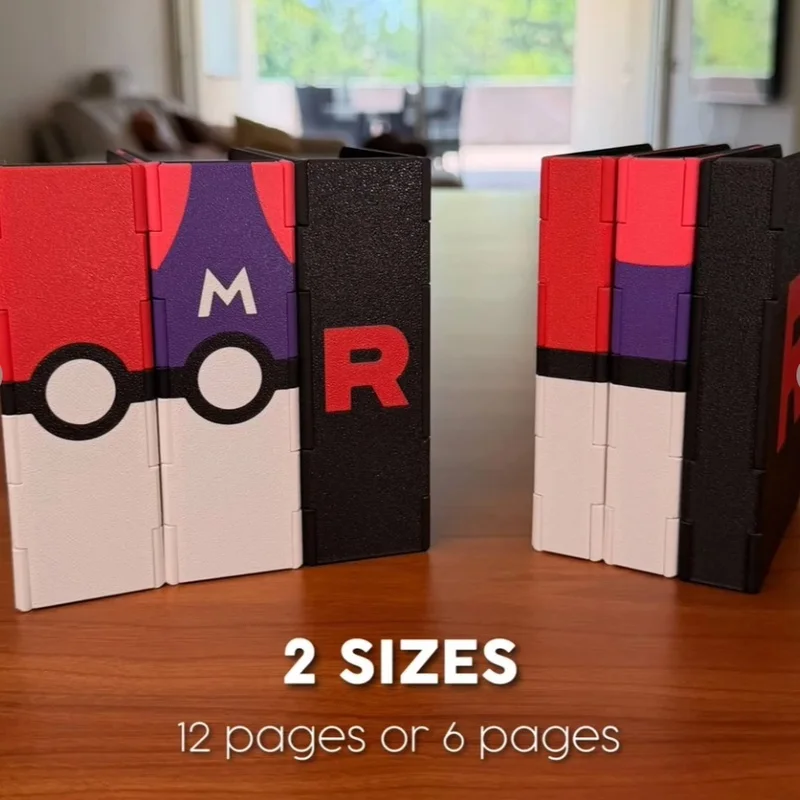 Poke Book Trading Card Binder Trading Card Storage Box Two Sizes 6 Pages Or 12 Pages Card Holder For Card Collection Collectors