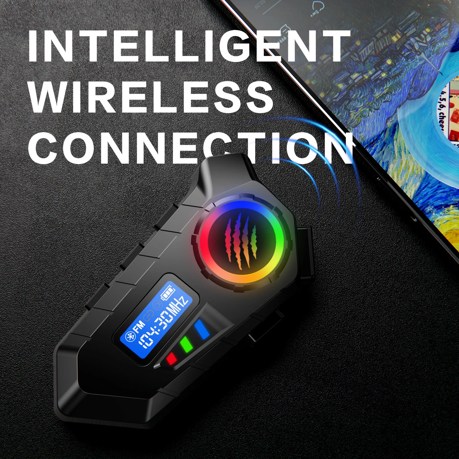 Y30 Motorcycle Helmet Headset LCD Display Bluetooth 5.4 Headphones Waterproof Motorcycle Helmet Earphones