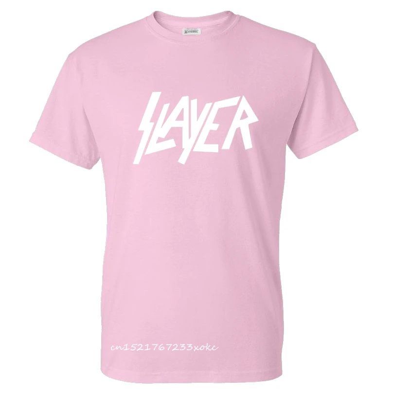 Metal Band T-Shirt Slayer Printed Men Fashion Streetwear Crew Neck Short Sleeve Tshirt 100% Cotton Rock T Shirt Tops