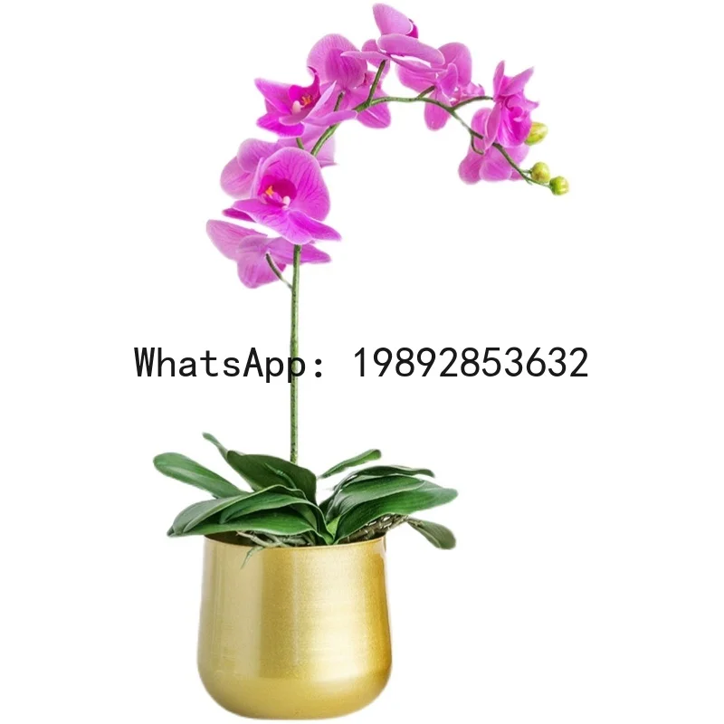 BJ   Creative Iron Art Vase Container Round Bowl Metal Flower Pot Home Decor Flower Holder Desktop Ornament