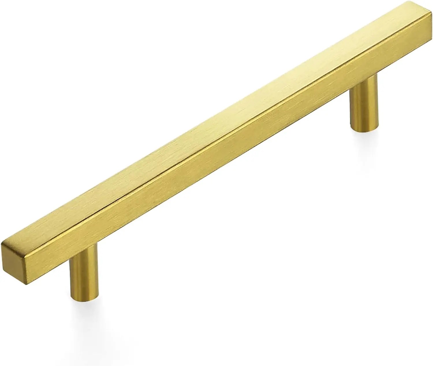 

1 Pack 7.38 Inch Square Cabinet Pulls Brushed Brass Stainless Steel Kitchen Drawer Pulls Cabinet Handles 7-3/8”Length,5” Hole Ce