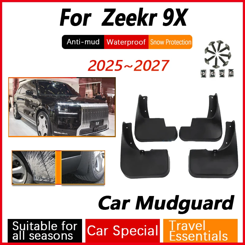 

Автомобильные брызговики для Zeekr 9X EX1H, аксессуары 2025 2026 2027 4X, автомобильные крылья, антифриз, брызговики, брызговики, автомобильные аксессуары