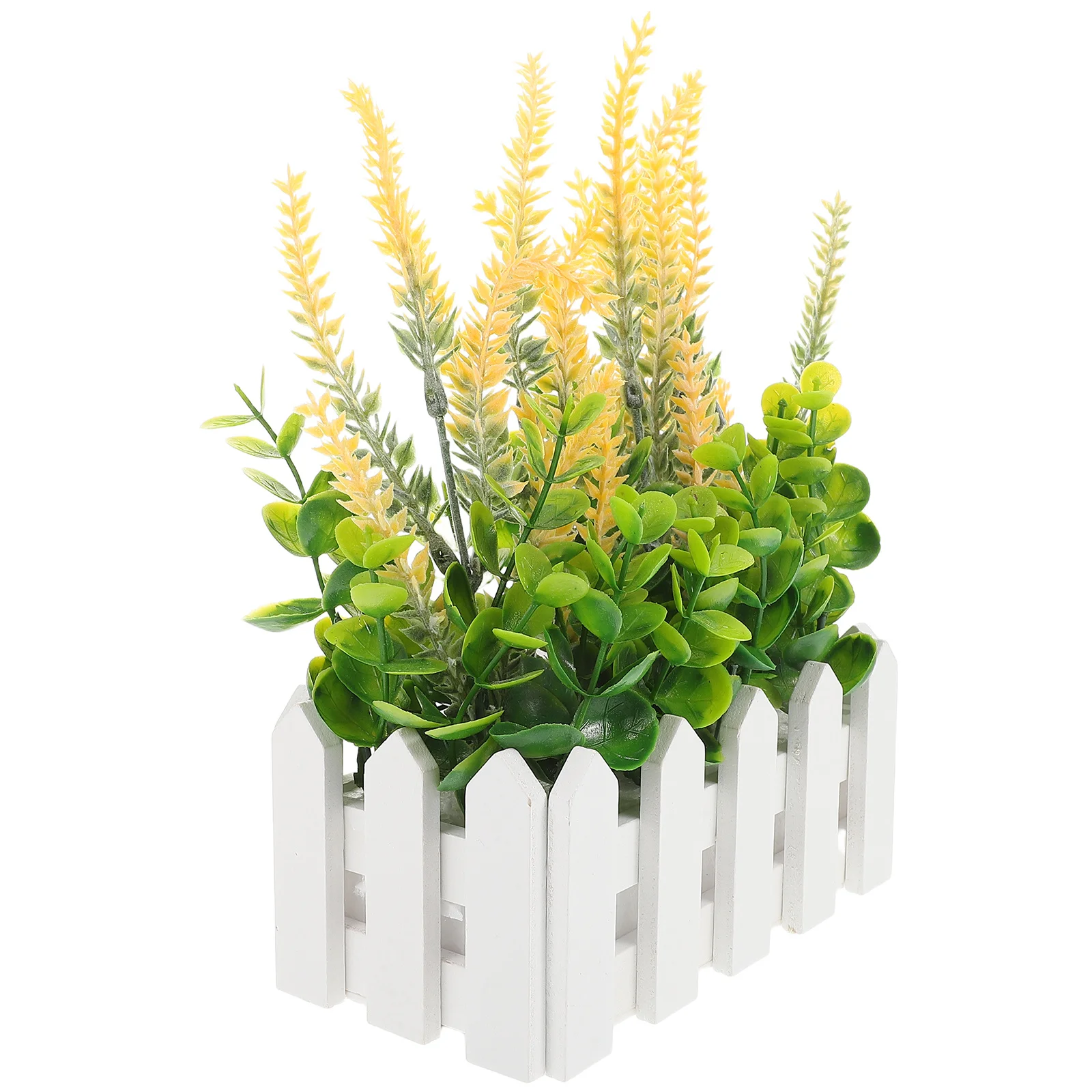 

Fake Lavender Plants Pot Artificial Flowers Faux Potted Plant Decor For Office Desk Home Table Indoor Spring Flower Arrangement