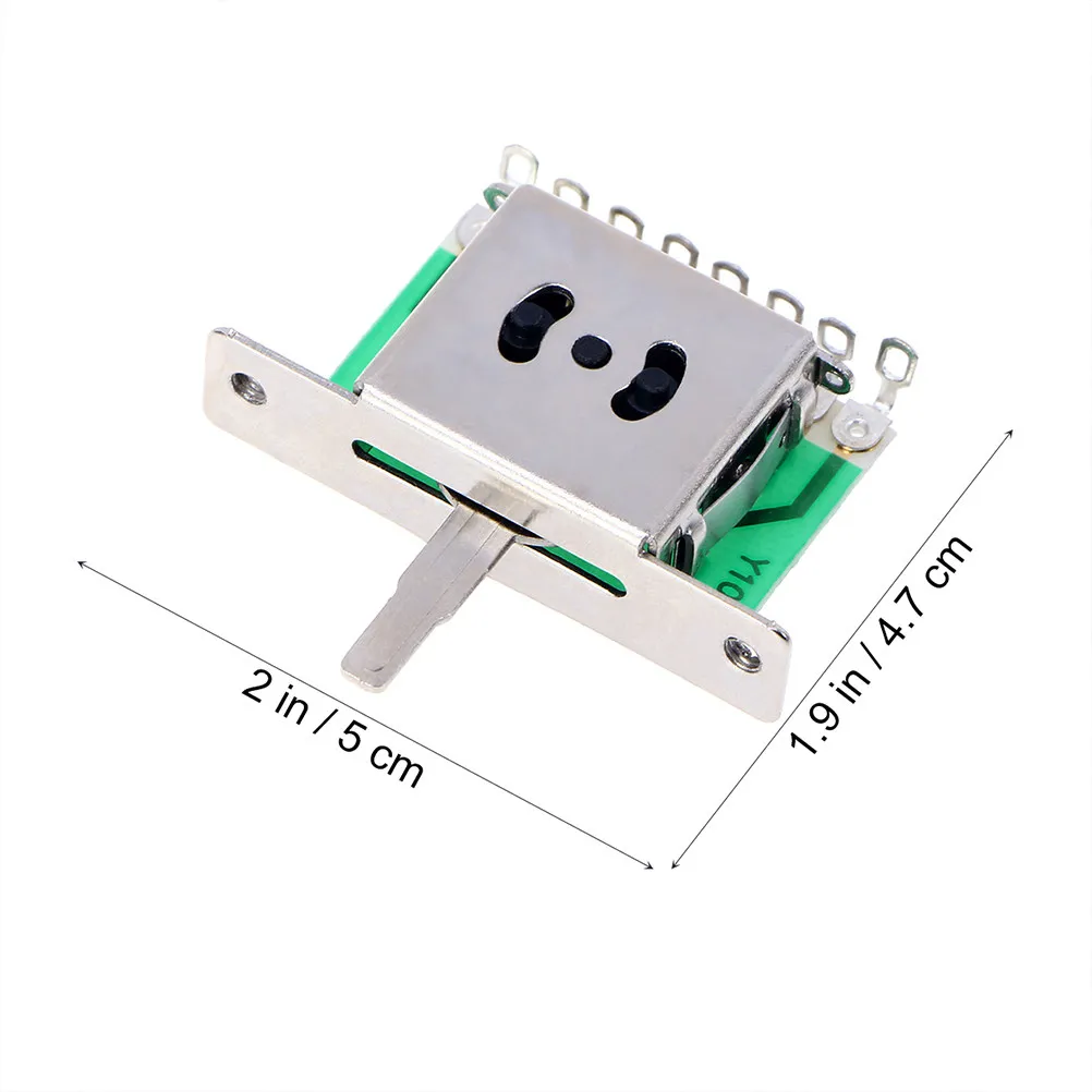 2Sets Electric Guitar 5 Way Pickup Selector Switch Toggle Positioner Smooth Click Action Portable Easy Install