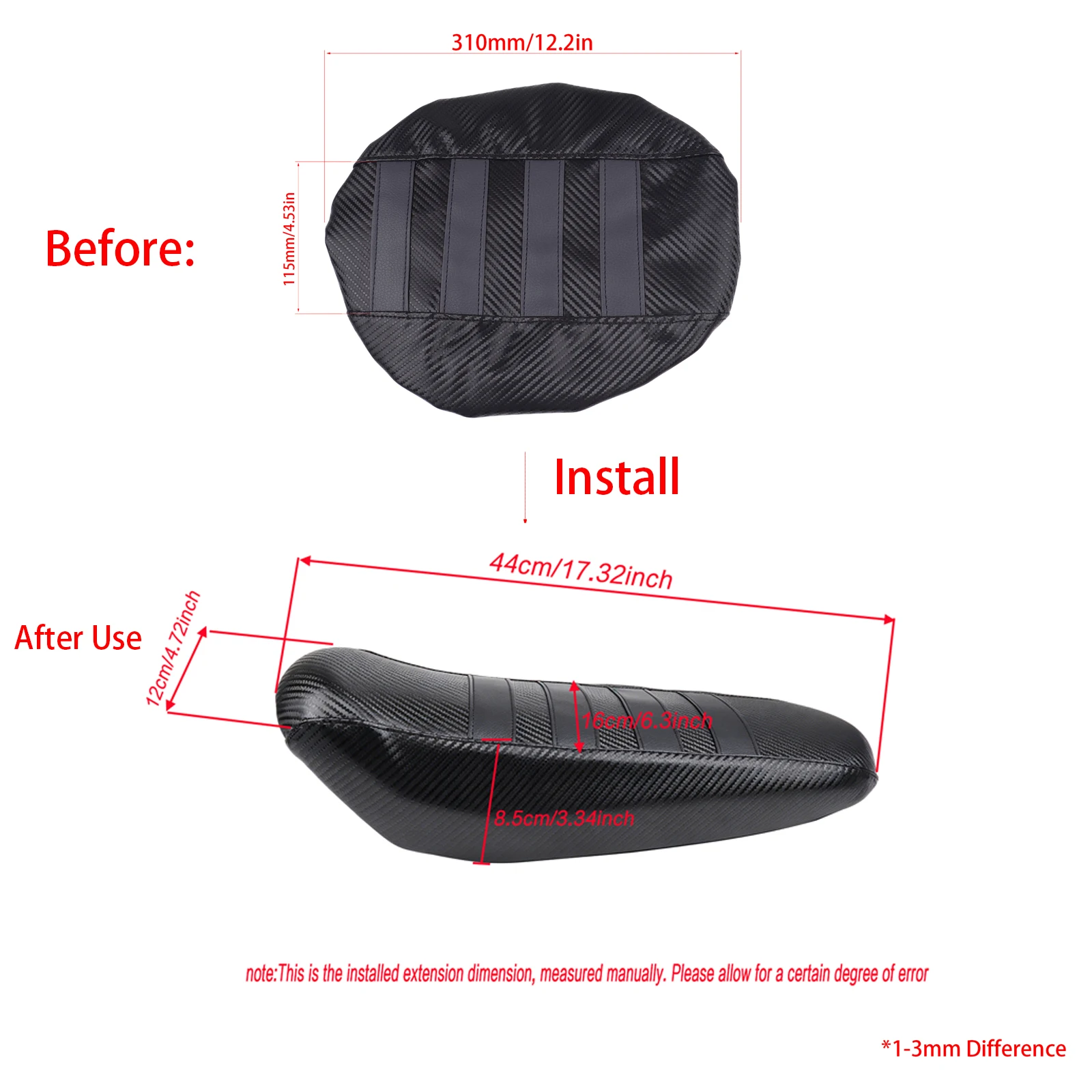For SUR-RON Surron LB Light Bee S X Motocross Striped Soft Seat Cover PVC Black Red Blue Purple Anti-skid Covers Cushion New