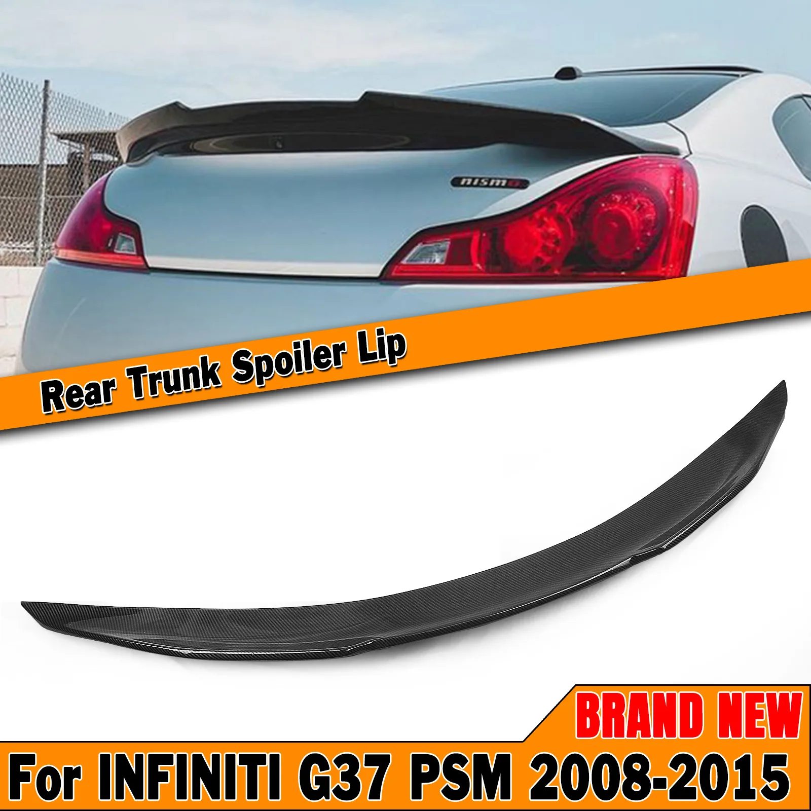 Coperchio del bagagliaio posteriore Spoiler Wing Duckbill Splitter Lip deckcoperchio per Infiniti G37 G25 G35 Q40 Q60 2 DOOR COUPE 2008-2015 PSM