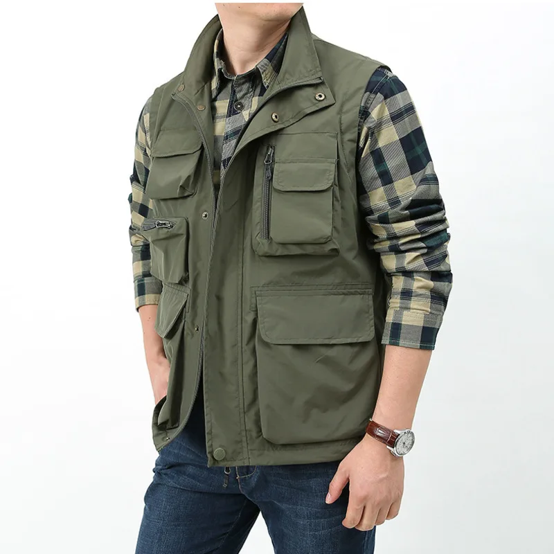 

Denim Vest Spring Sleeveless Jackets for Men MAN Coat Summer Motorcyclist Luxury Hunting Men's Clothing Work Zip