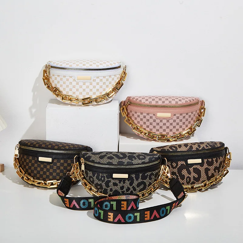 High-Grade Fashion Chest Bag Shoulder Crossbody Bags for Women Leopard Print Waist Bags Printed Shoulder Strap Fanny Pack