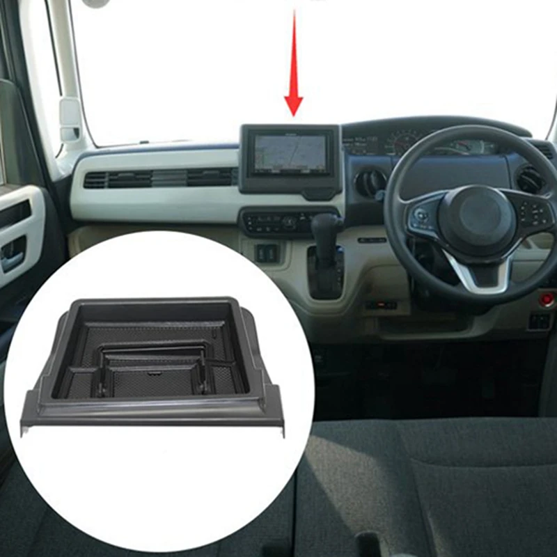 

Для Honda N-BOX NBOX коробка для хранения приборной панели автомобиля Органайзер навигационный Экран Задняя салфетка для хранения очков ключей