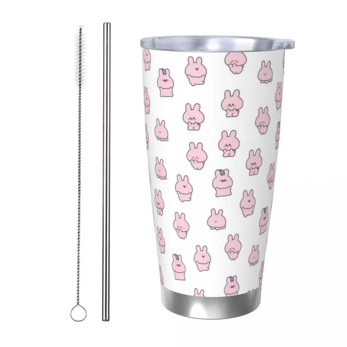 Asamimichaan Cute Asamimi 20oz Stainless Steel Insulated Thermal Coffee Car Cup Cold Hot Mugs Vacuum Flask