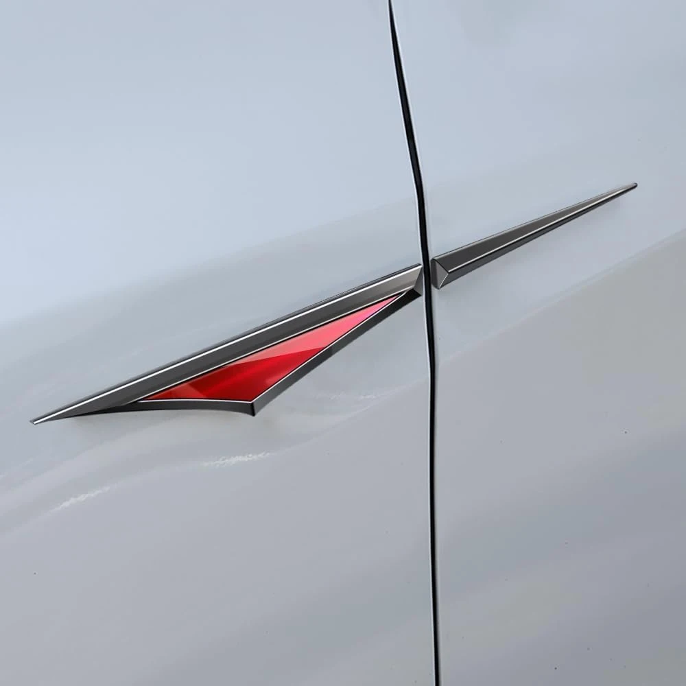 2 Stück 3D Metall Auto-Zubehör Seitentür-Emblem Autoaufkleber Kotflügel-Emblem Abzeichen aus Zinklegierung – Detail 7