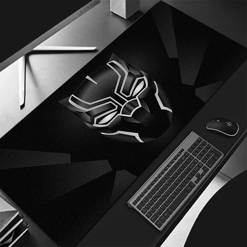 컴퓨터 게이머 마블 블랙 팬더 키보드 패드, 마우스 매트 데스크, XXL 마우스 패드, XL 잠금 대형 게임 액세서리 