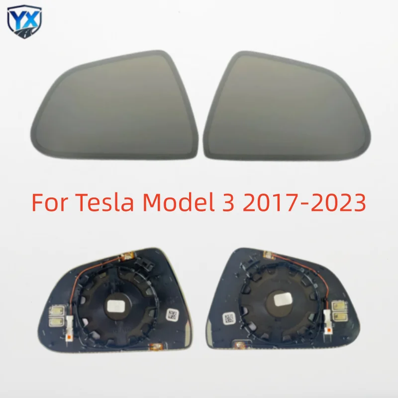 Wide Angle Auto Dimming Heated Side Rearview Mirror Glass Replacement For Tesla Model 3 2017-2023 Quality Exterior Mirror Lens