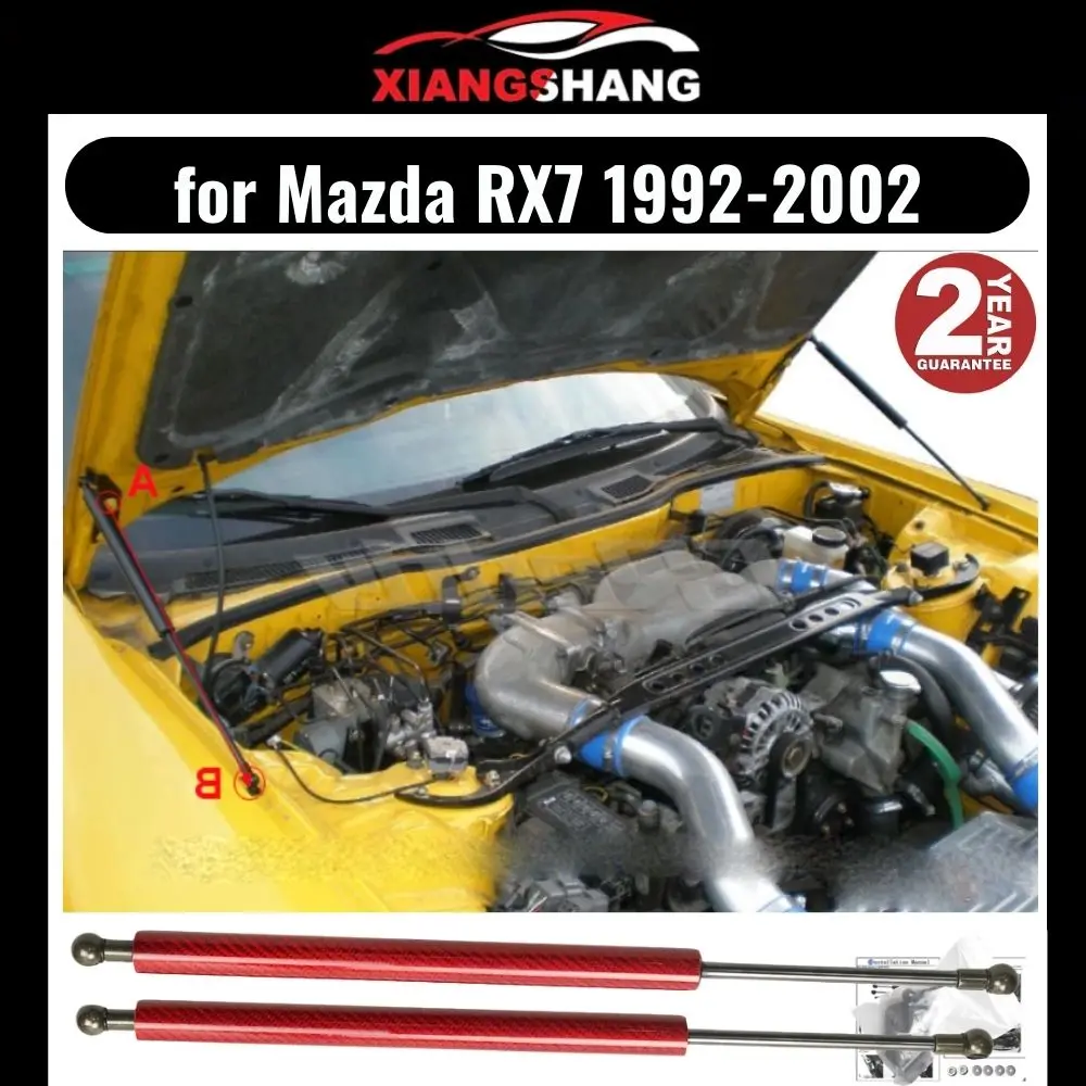 

Front Bonnet Hood Damper for 1991-2002 Mazda RX7 RX-7 FD3S Anfini RX-7 Modify Gas Struts Lift Support Shock Damper Absorber