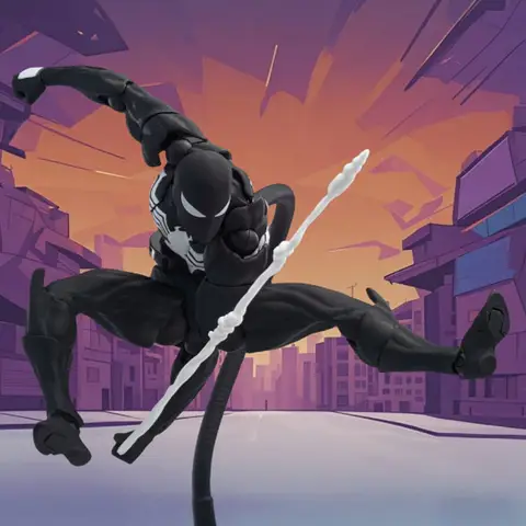 10 best sales svart kostym spiderman actionfigur - №5