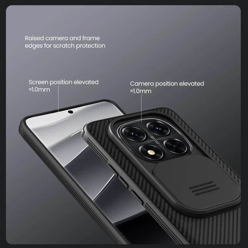 Nillkin for Xiaomi Poco X7 5G Case CamShield Camera Protection Slide Privacy Lens Matte Shockproof Back Cover